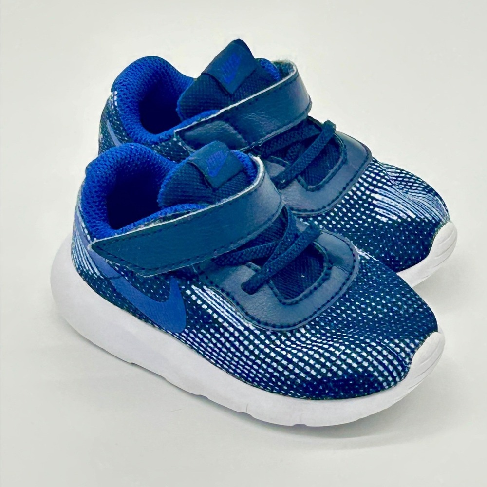 Nike Tanjun EasyOn Boys Toddler Sneakers Blue White Size 5C Athletic‎ Running
